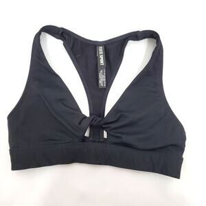 PINK Victoria’s Secret Sport Black Twist Keyhole Sports Bra Women’s Size Small